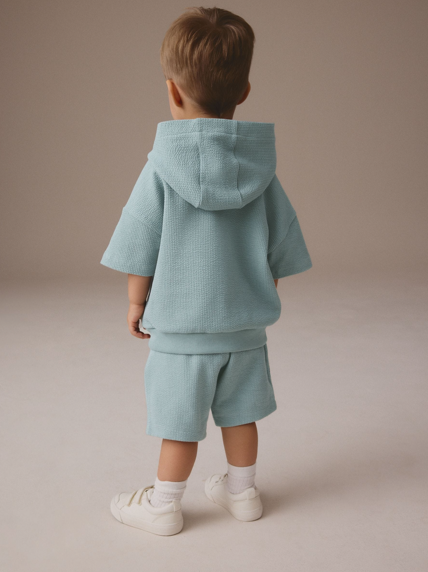 Next Textured Short Sleeve Hoodie & Shorts Set