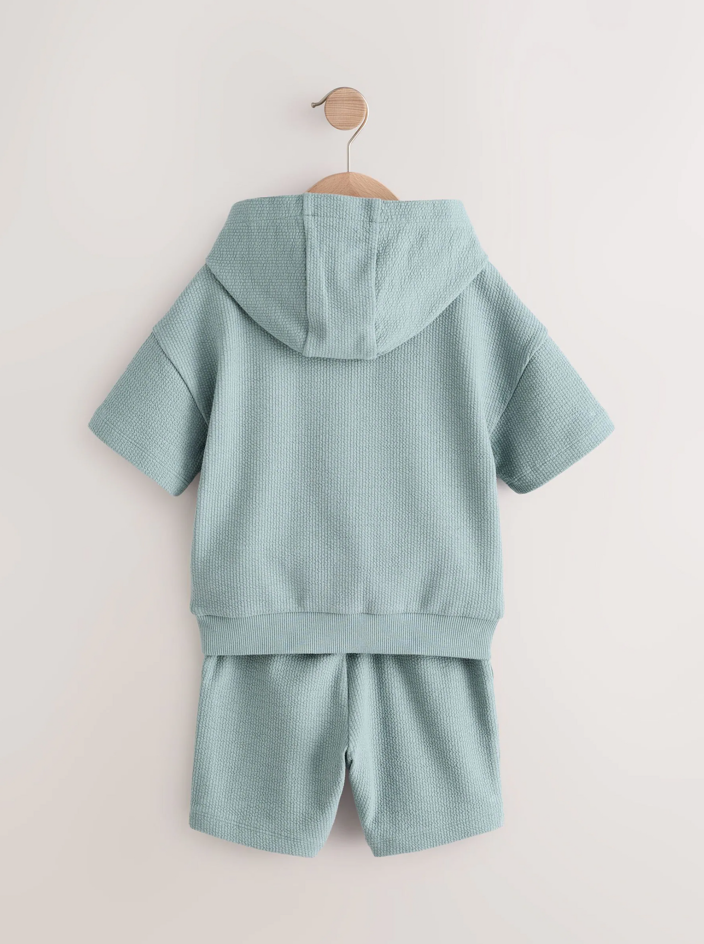 Next Textured Short Sleeve Hoodie & Shorts Set