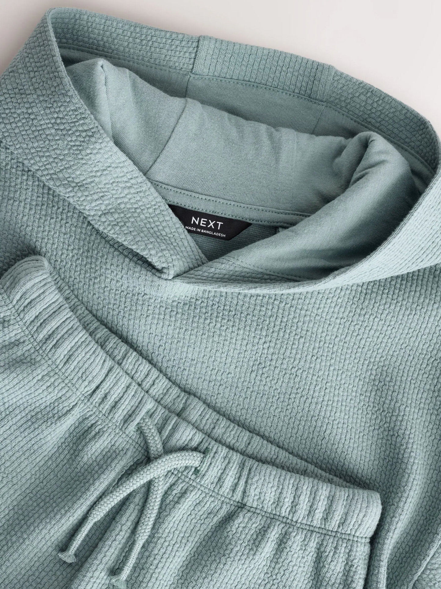 Next Textured Short Sleeve Hoodie & Shorts Set