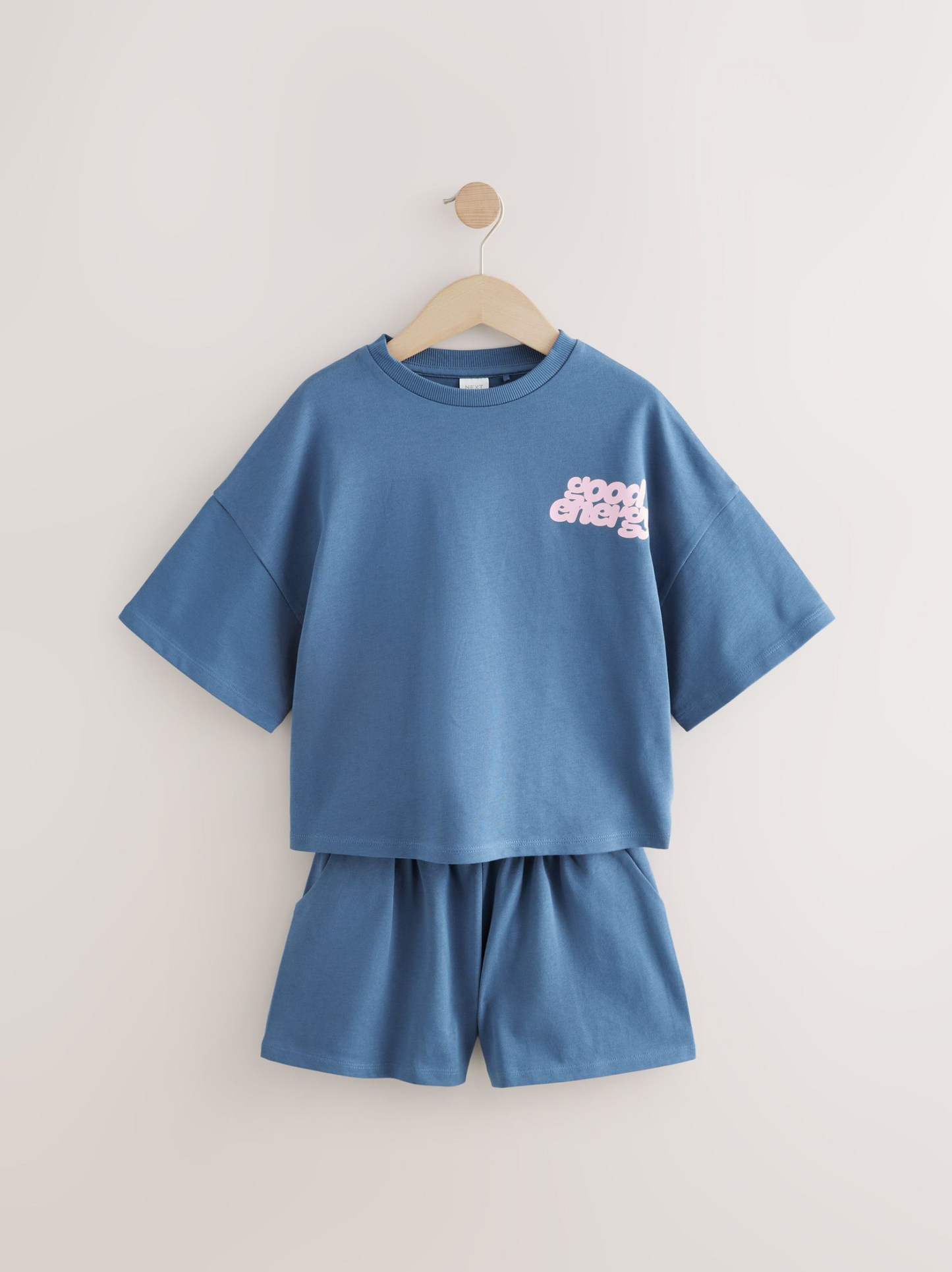 Next Slogan T-Shirt & Shorts Set