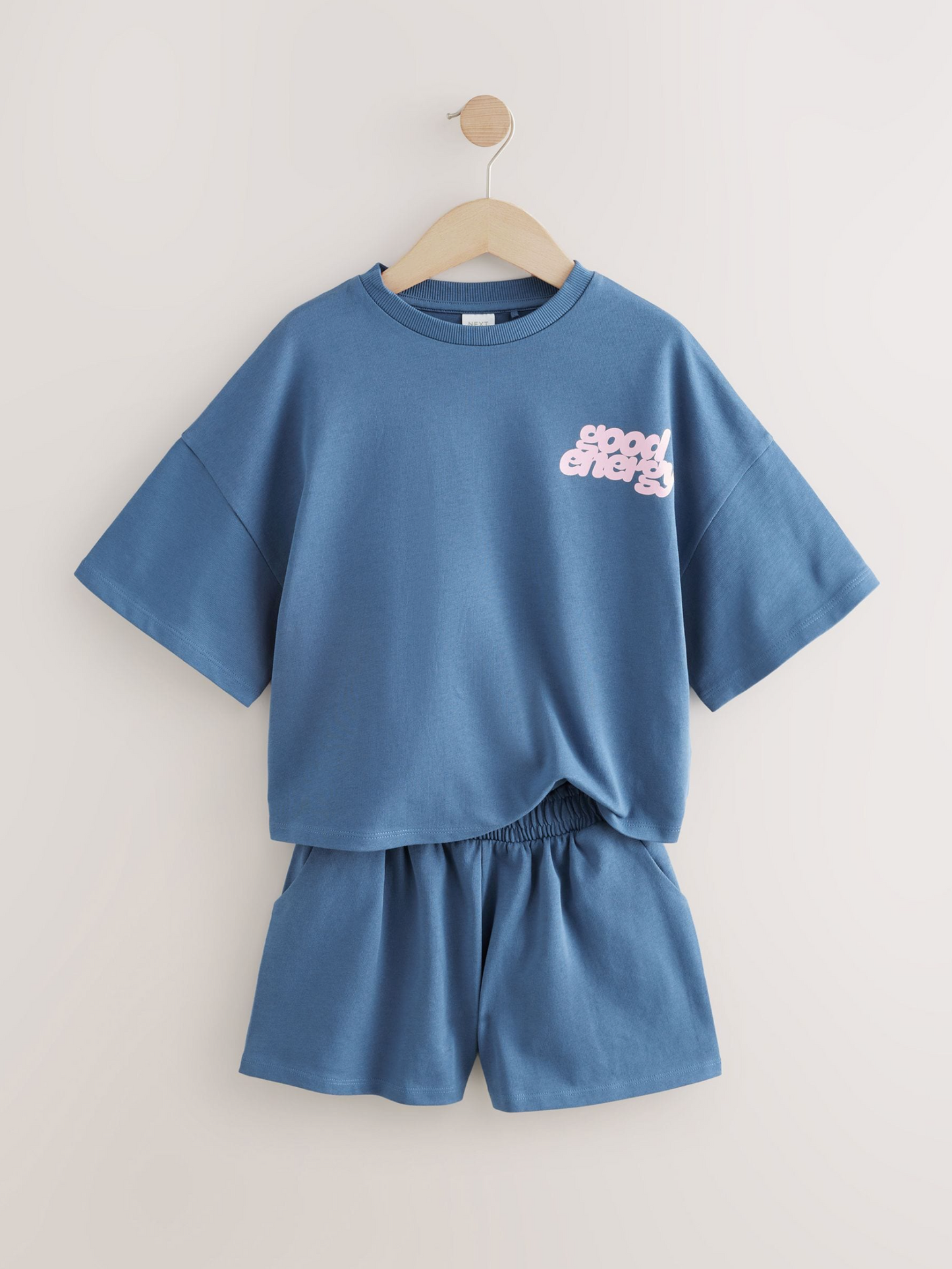 Next Slogan T-Shirt & Shorts Set