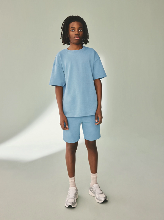 Next Oversized Blue Heavyweight Short Set