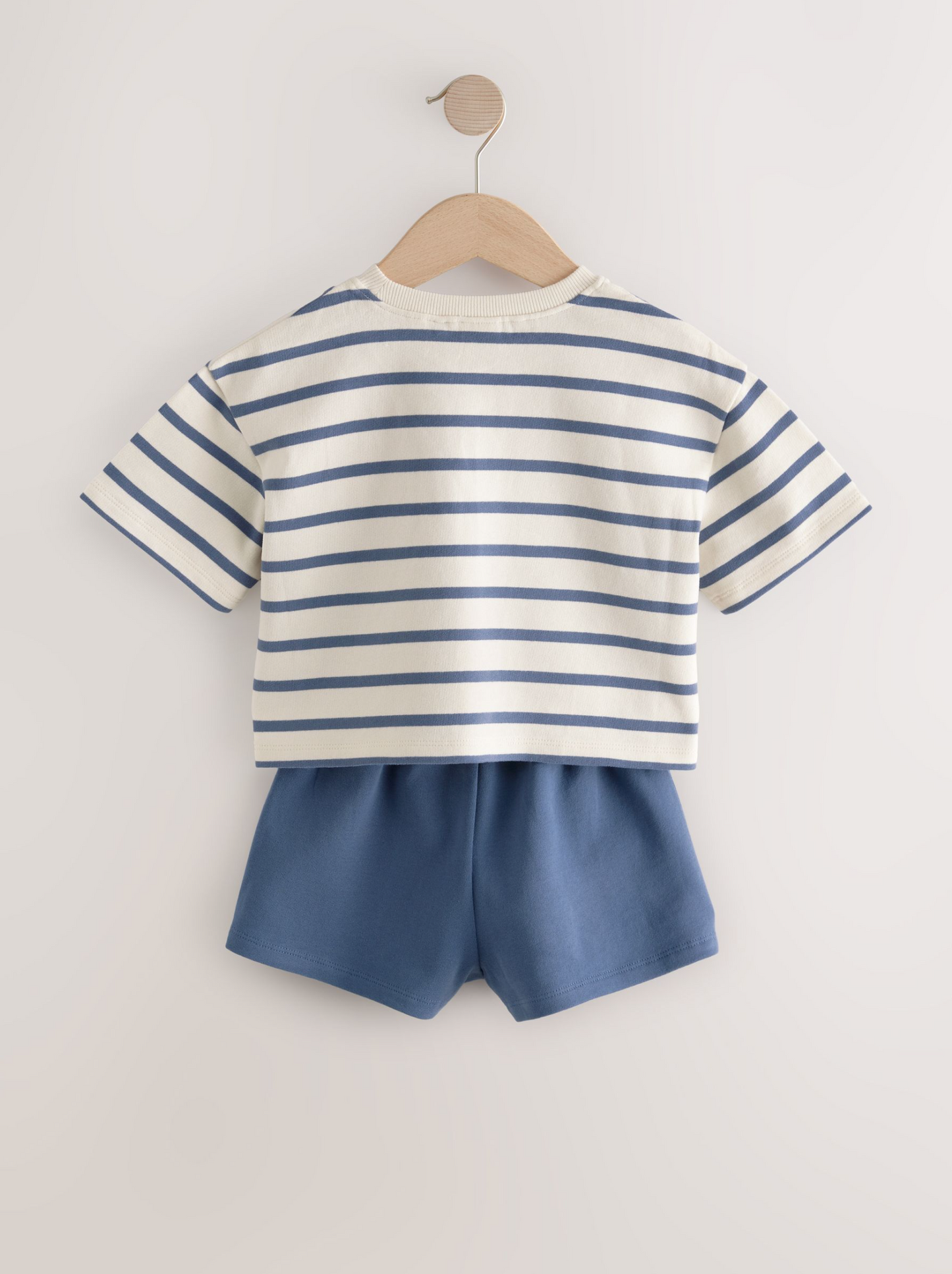 Next Navy Striped Ladybird Top & Shorts Set