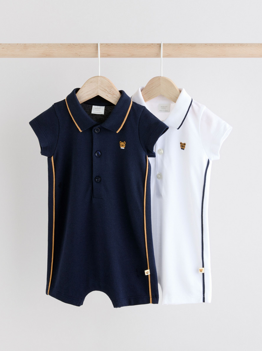 Next Pack of 2 Textured Rompers