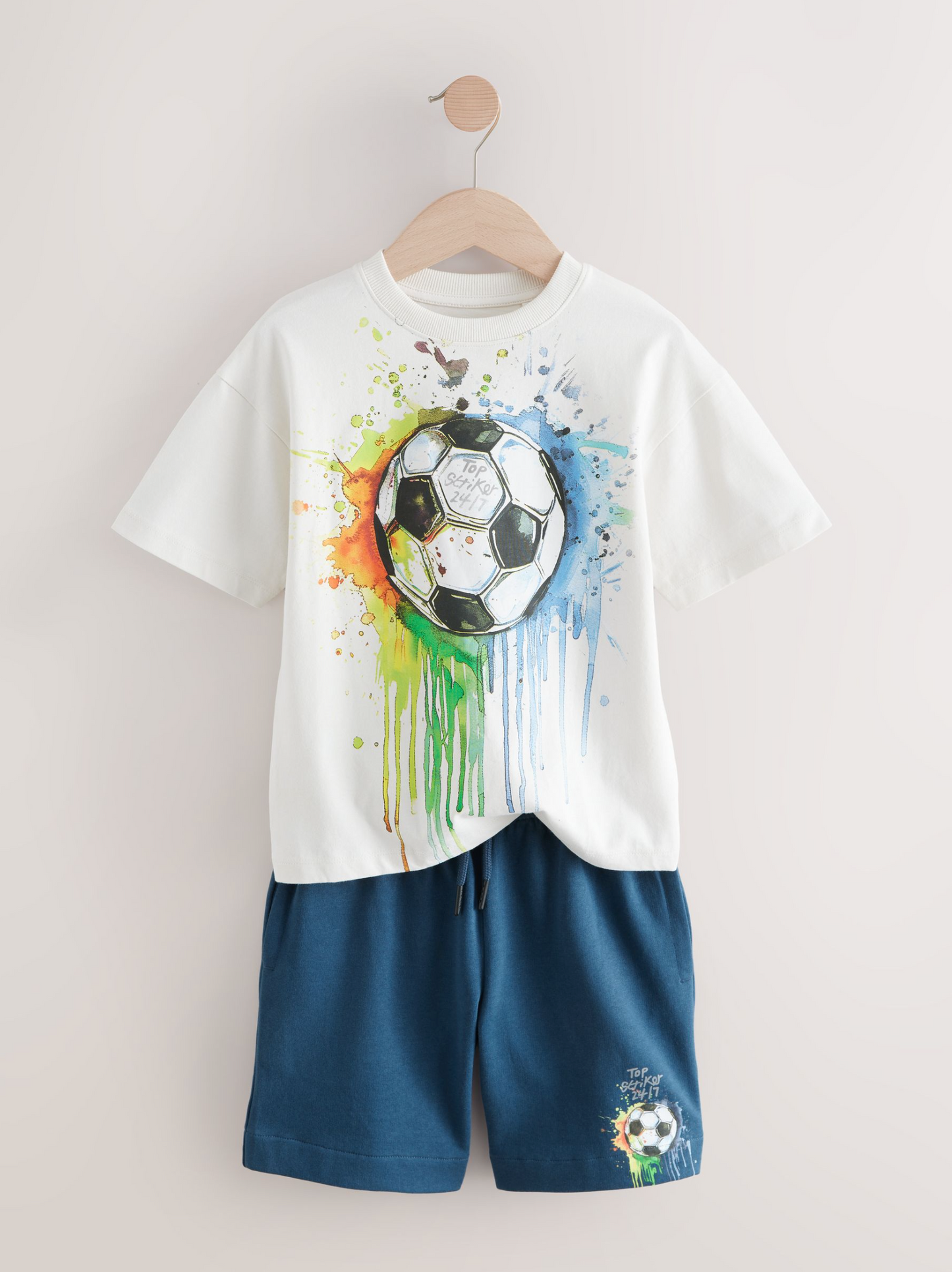 Next Football Graphic T-Shirt & Shorts Set